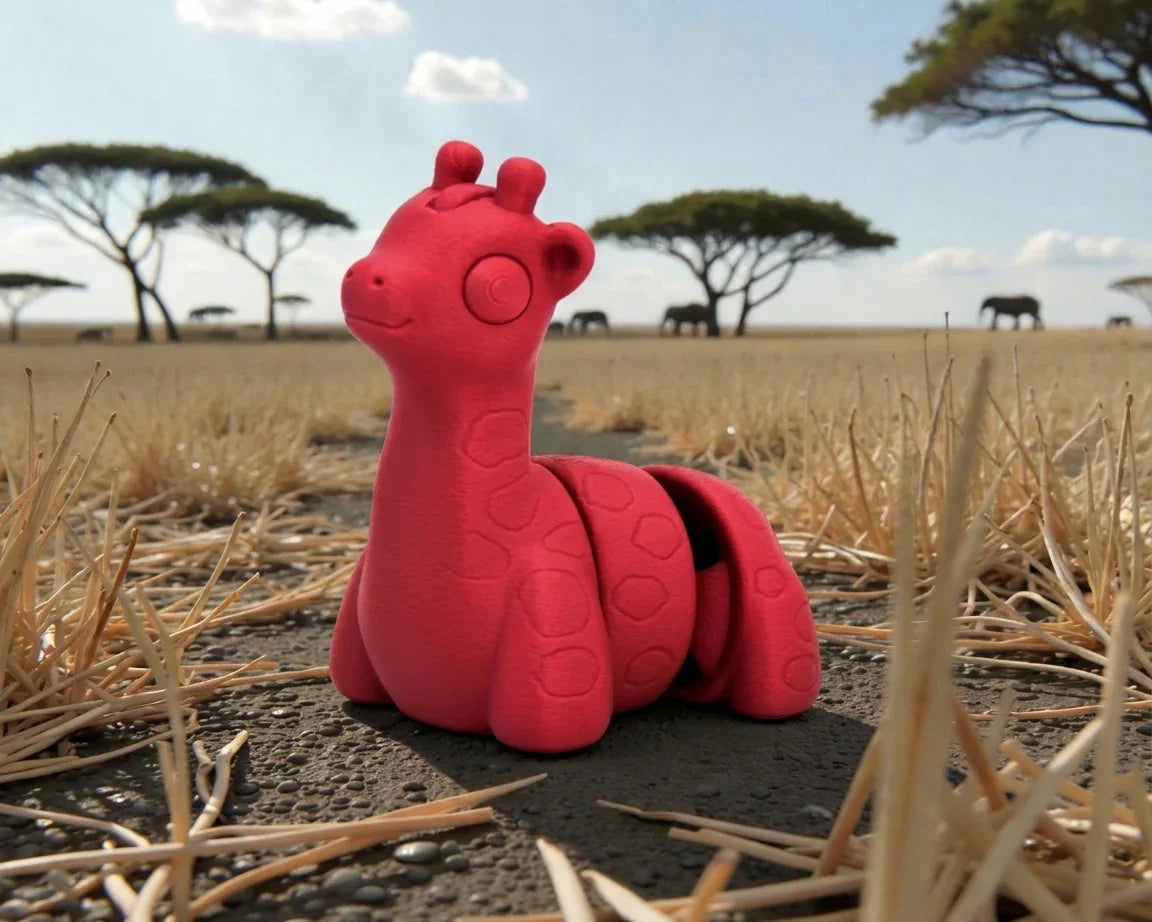Baby Giraffe Silk Smokey Wine - Side