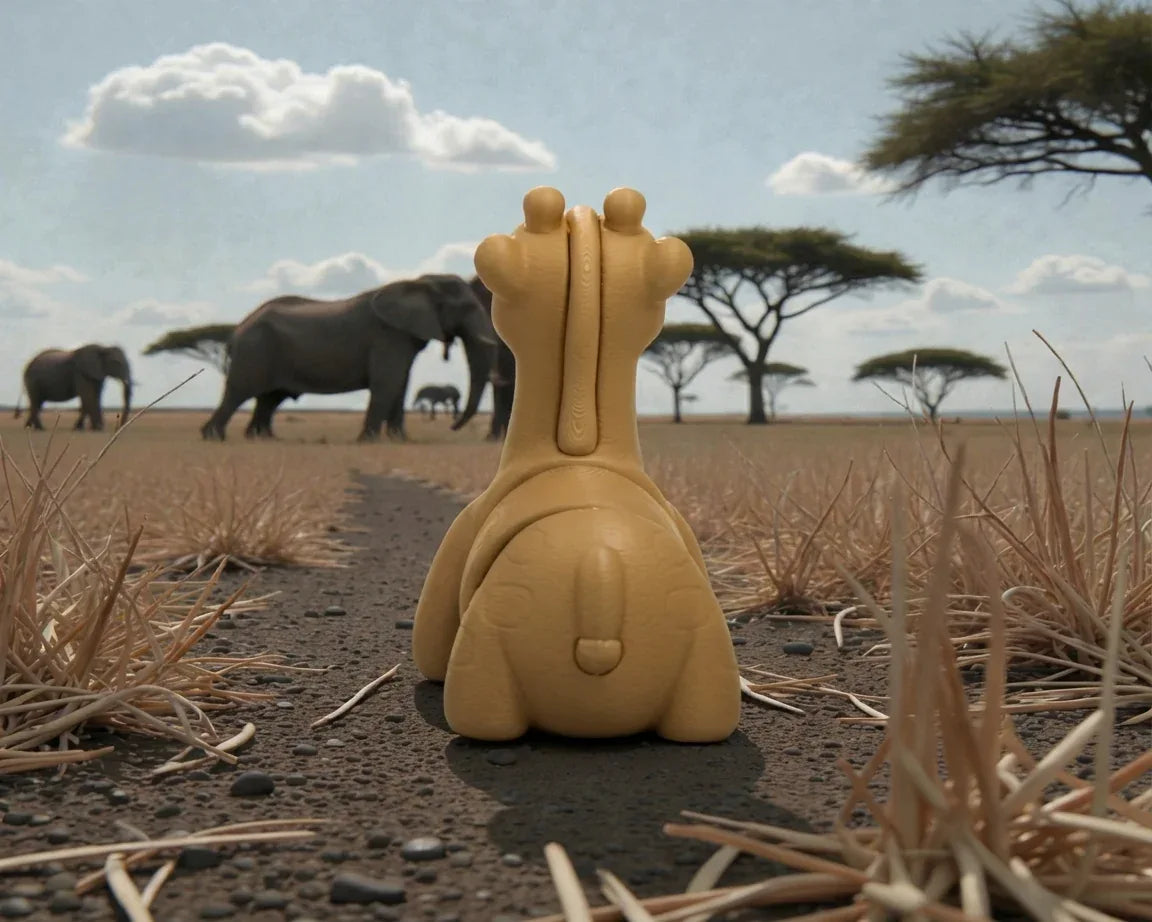 Baby Giraffe Wood - Back