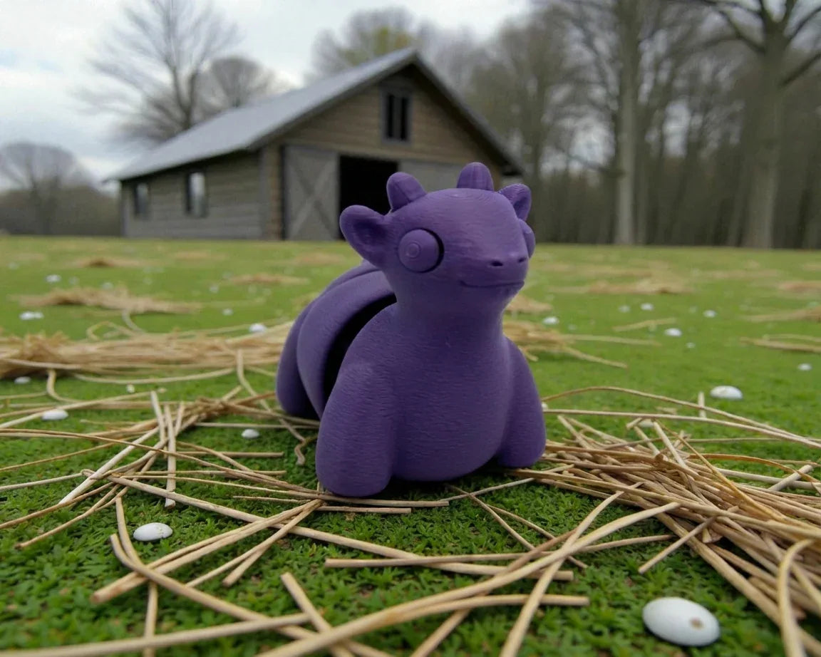 Baby Goat Silk Midnight Purple - Front