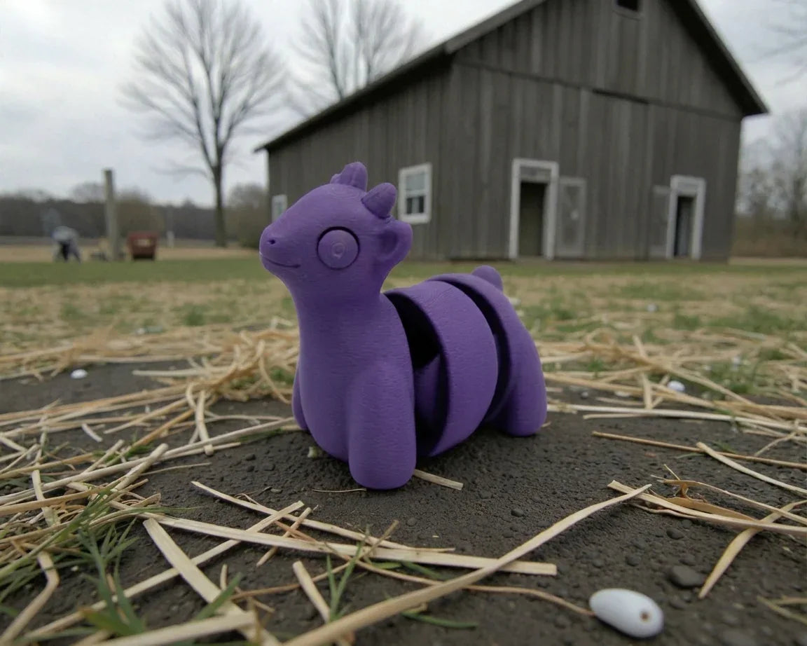 Baby Goat Silk Midnight Purple - Side