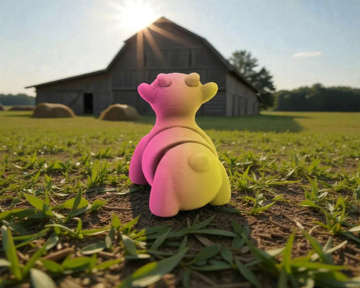 Baby Goat Silk Pink Yellow - Back