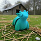 Baby Goat Silk Sapphire Forest - Front