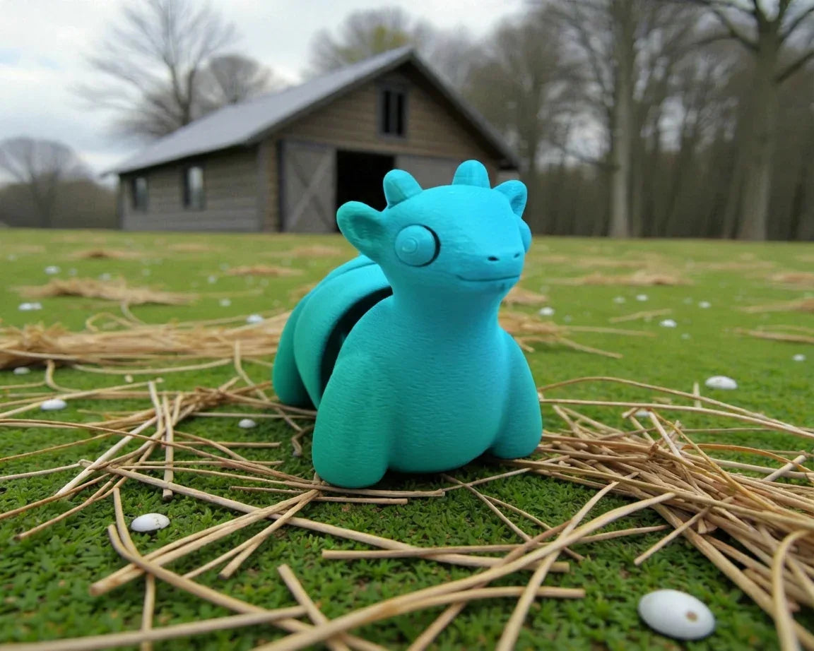 Baby Goat Silk Sapphire Forest - Front