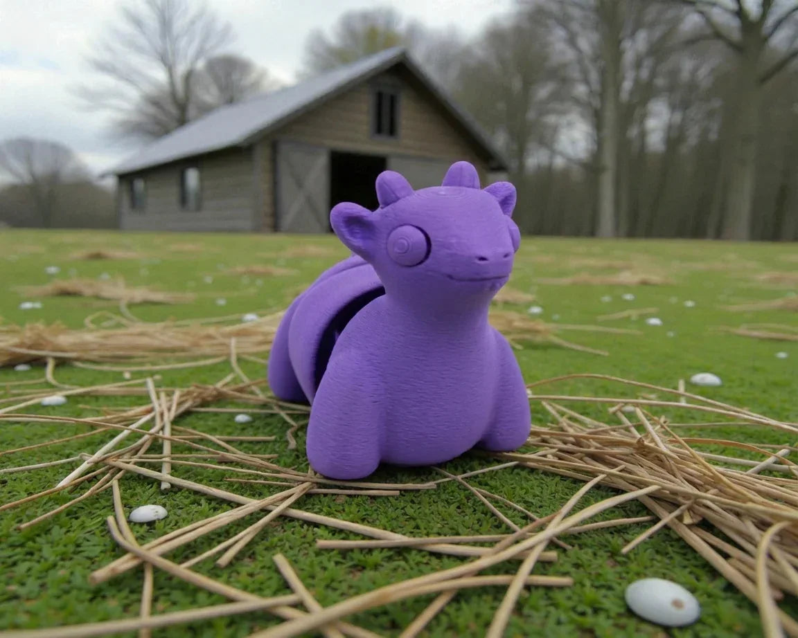 Baby Goat Silk Starling Purple - Front