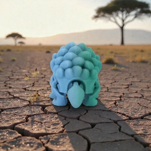 Baby Hedgehog Silk Sapphire Forest - Back