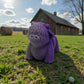 Baby Highland Cow Silk Midnight Purple - Front