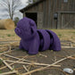 Baby Highland Cow Silk Midnight Purple - Side