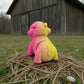 Baby Highland Cow Silk Pink Yellow - Back