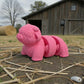 Baby Highland Cow Silk Pink Yellow - Side