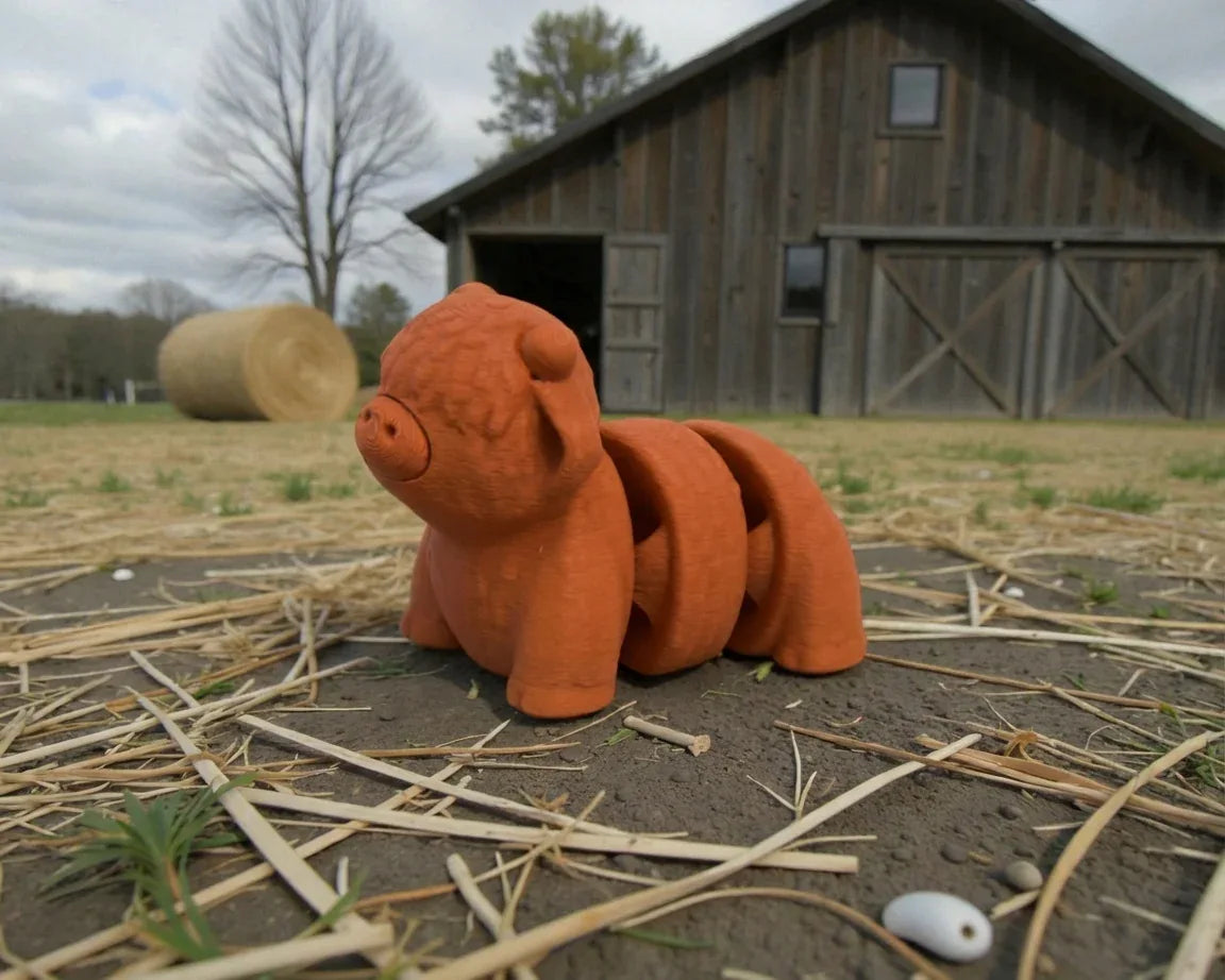 Baby Highland Cow Silk Red Copper - Side