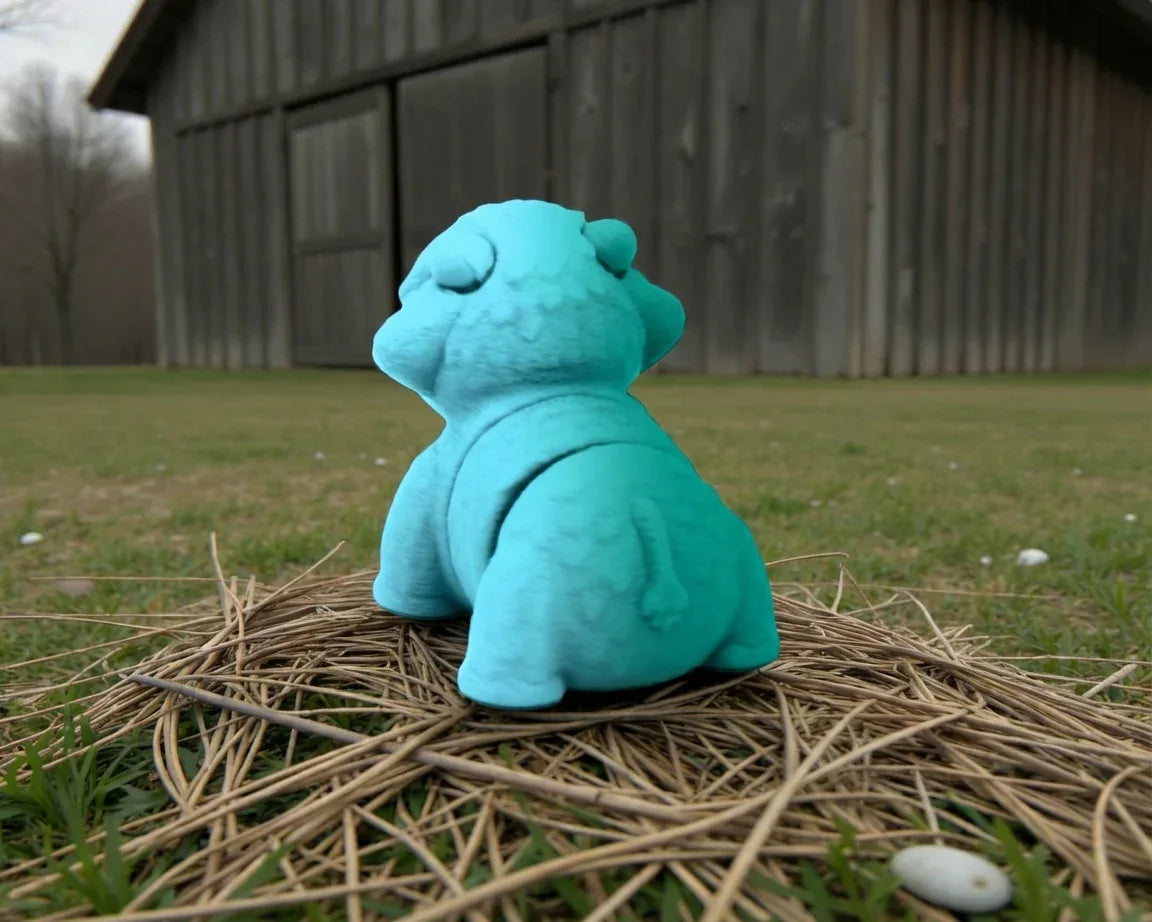 Baby Highland Cow Silk Sapphire Forest - Back