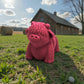 Baby Highland Cow Silk Smokey Wine - Front