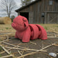 Baby Highland Cow Silk Smokey Wine - Side