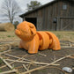 Baby Highland Cow Silk Tropical Sunset - Side