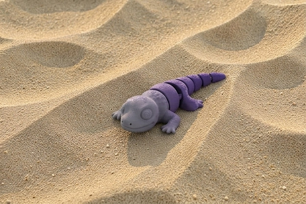 Baby Leopard Gecko Silk Midnight Purple - Front