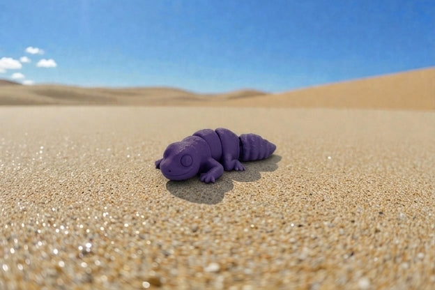 Baby Leopard Gecko Silk Midnight Purple - Side