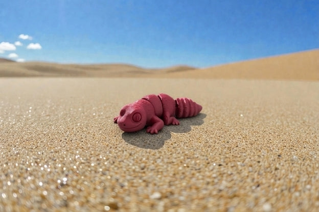 Baby Leopard Gecko Silk Smokey Wine - Side