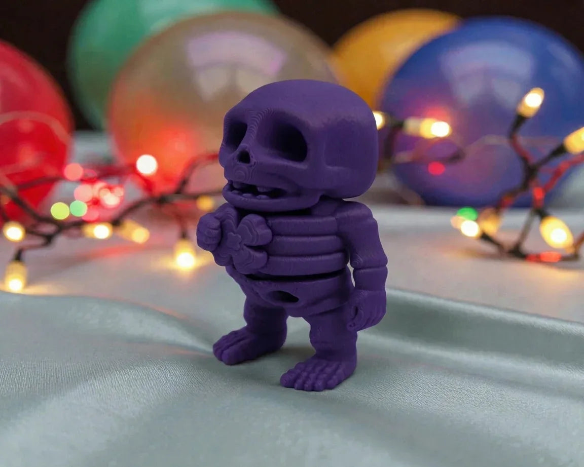 Baby Lucky Clover Skeleton Silk Midnight Purple - Side