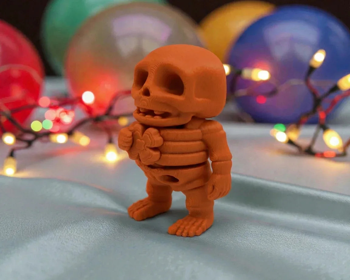 Baby Lucky Clover Skeleton Silk Red Copper - Side