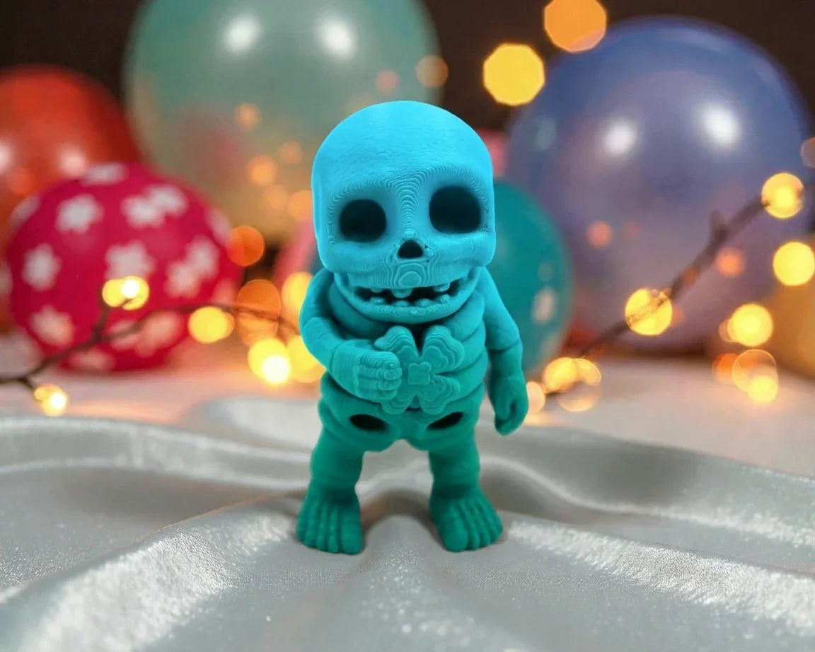 Baby Lucky Clover Skeleton Silk Sapphire Forest - Front