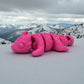 Baby Lucky Dragon Silk Pink Yellow - Side