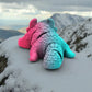 Baby Lucky Dragon Silk Teal Orange Red - Back