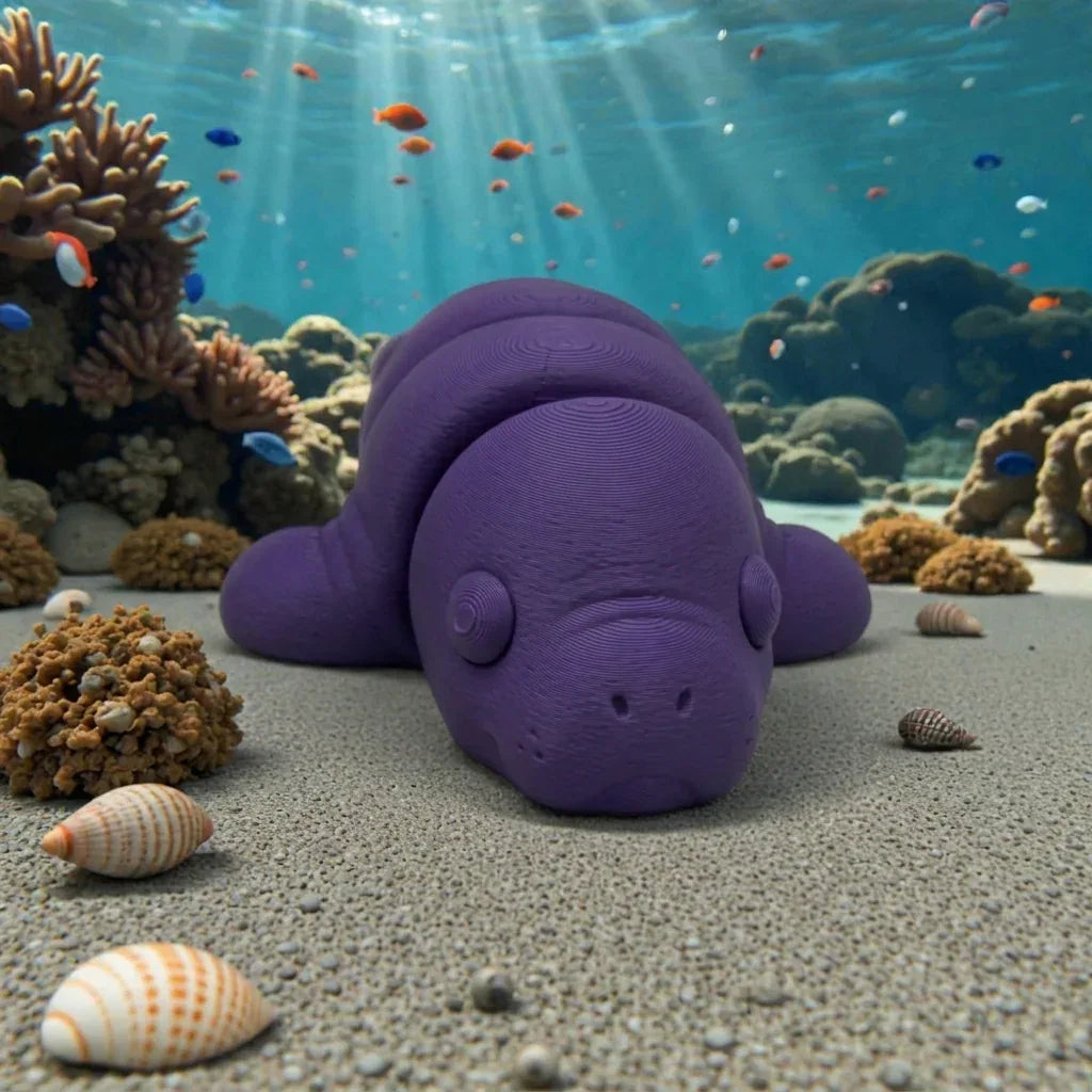 Baby Manatee Silk Midnight Purple - Front