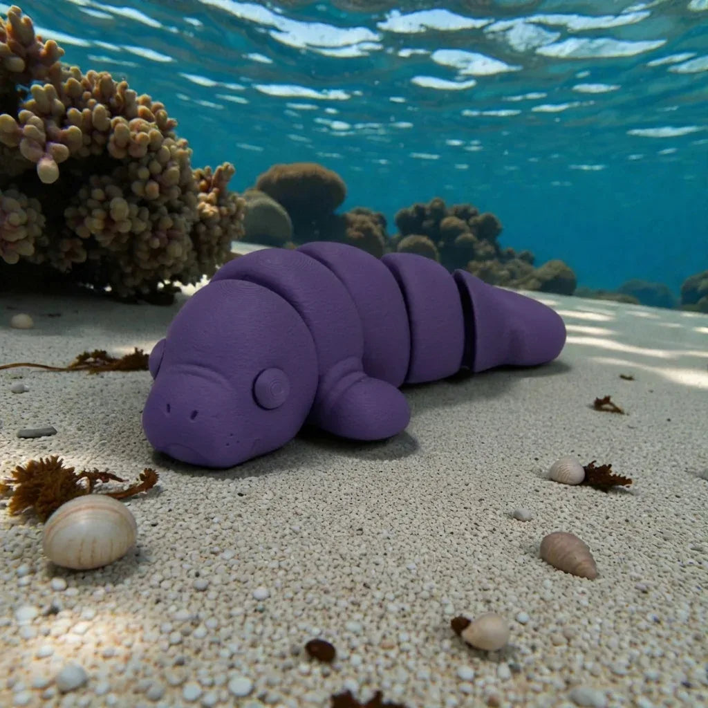 Baby Manatee Silk Midnight Purple - Side