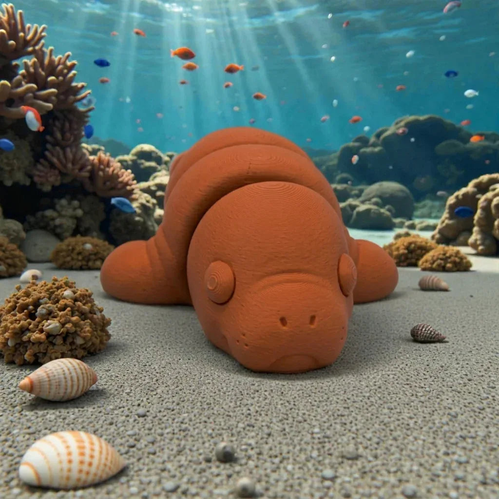 Baby Manatee Silk Red Copper - Front