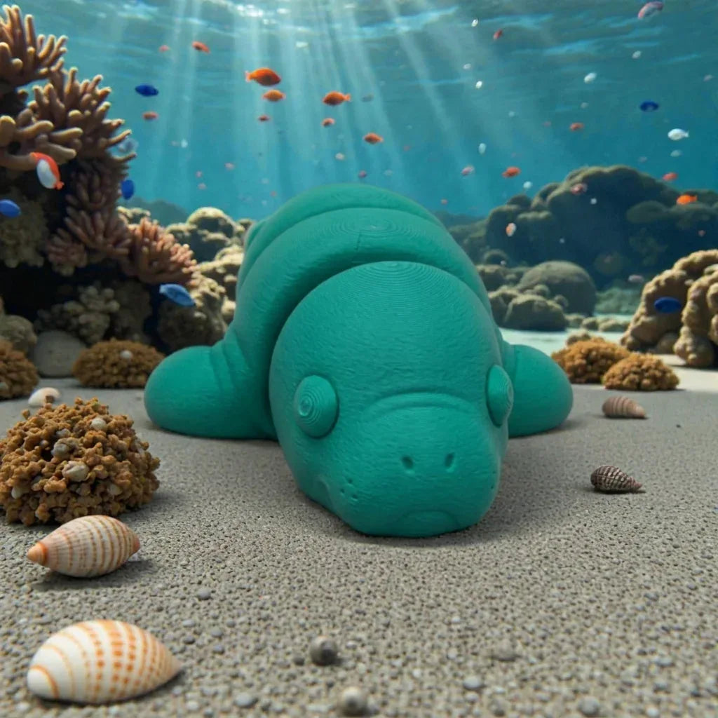 Baby Manatee Silk Sapphire Forest - Front