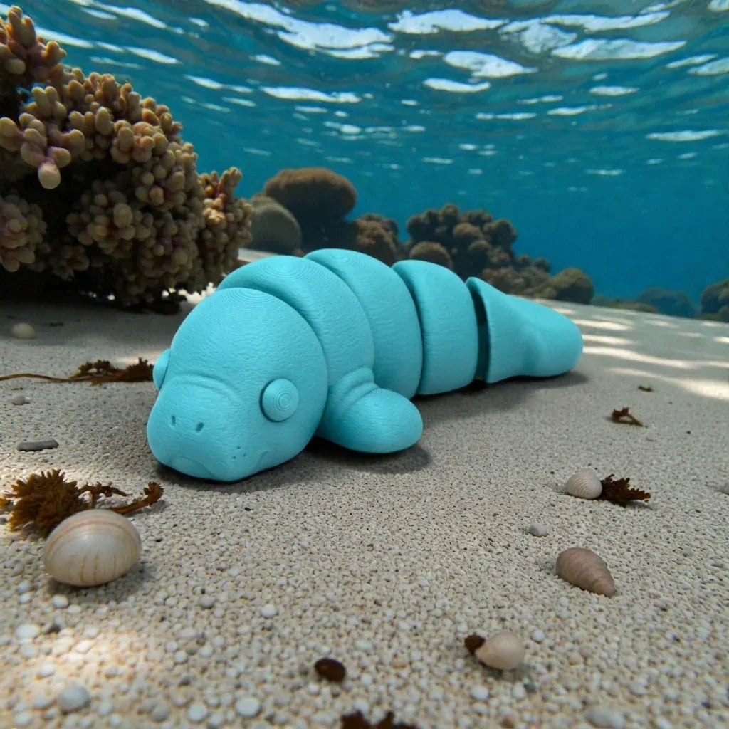 Baby Manatee Silk Sapphire Forest - Side