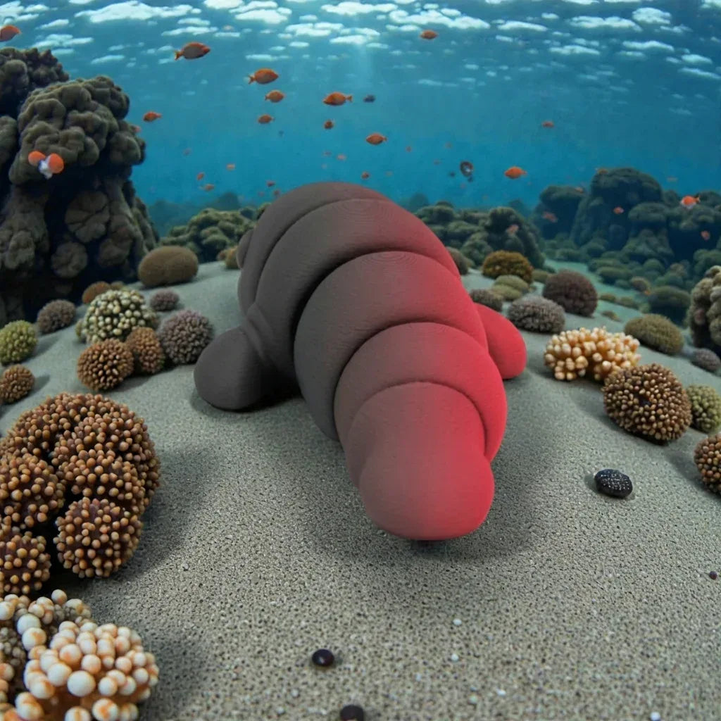Baby Manatee Silk Smokey Wine - Back