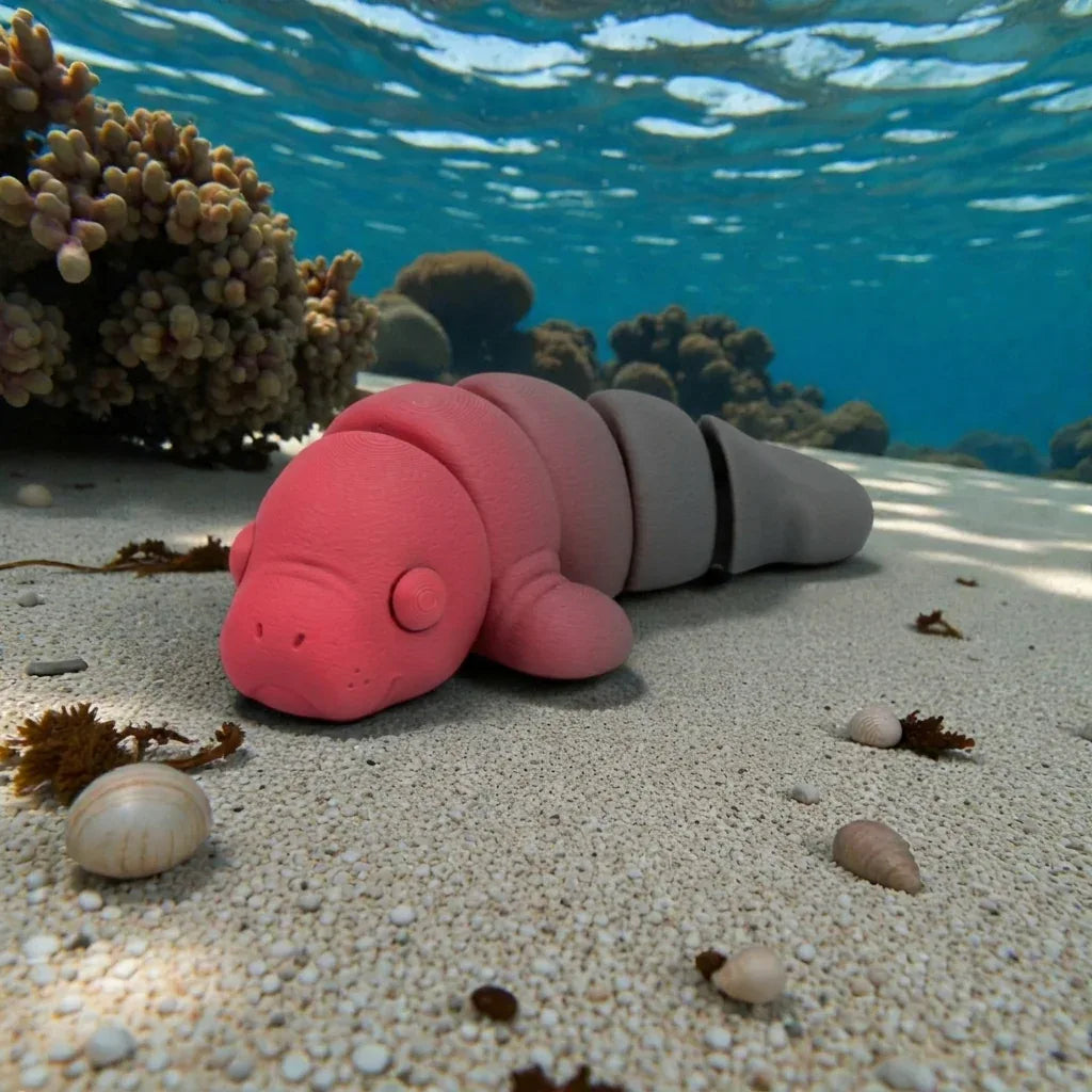 Baby Manatee Silk Smokey Wine - Side
