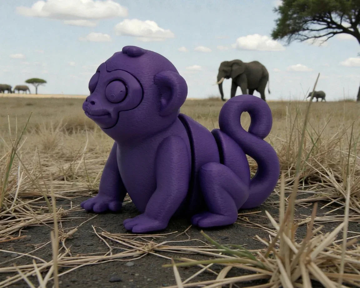 Baby Monkey Silk Midnight Purple - Side