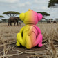 Baby Monkey Silk Pink Yellow - Back