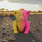 Baby Monkey Silk Pink Yellow - Front