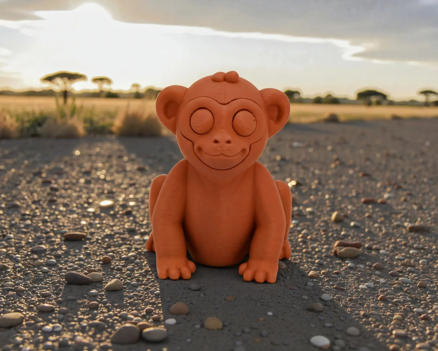 Baby Monkey Silk Red Copper - Front