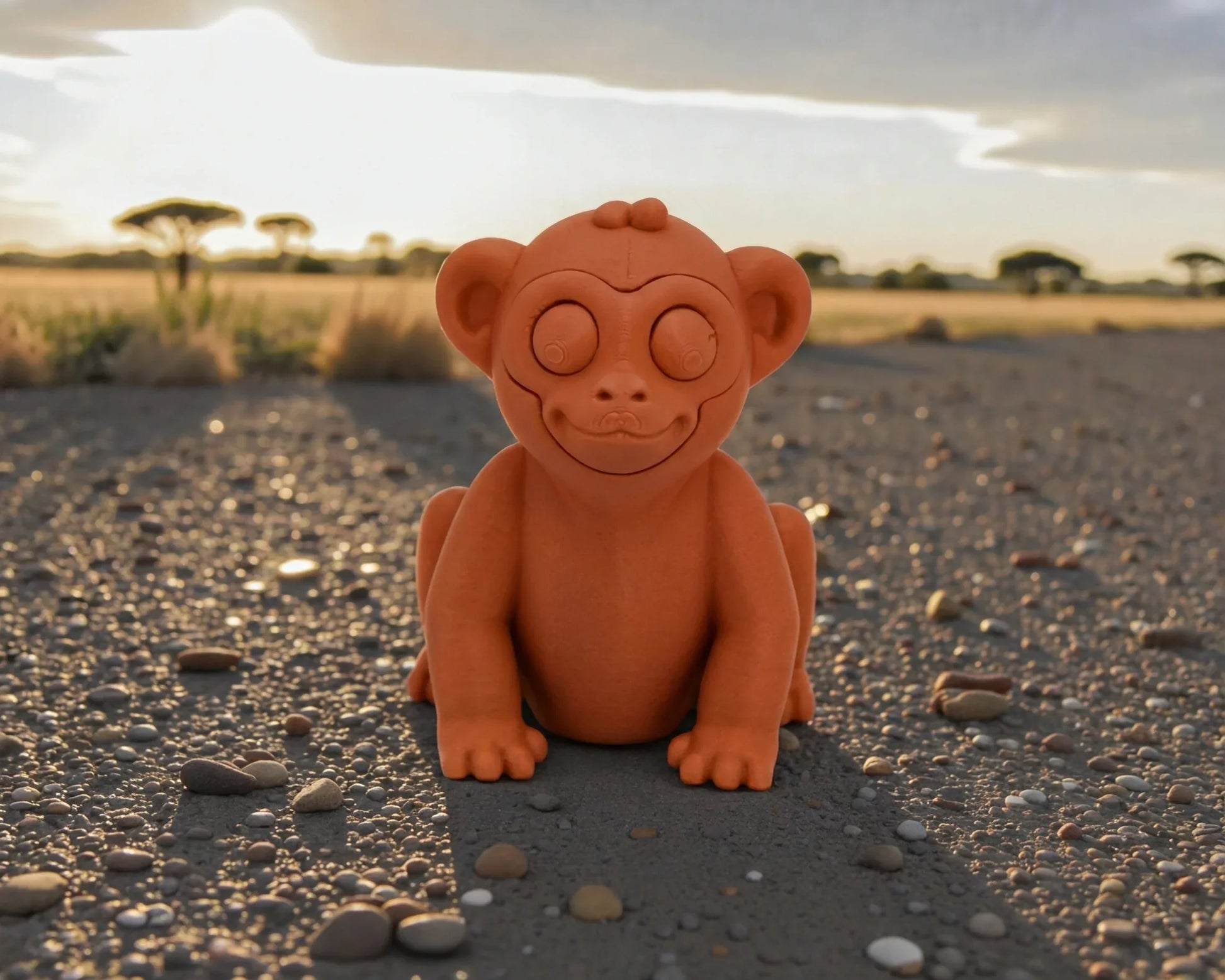 Baby Monkey Silk Red Copper - Front