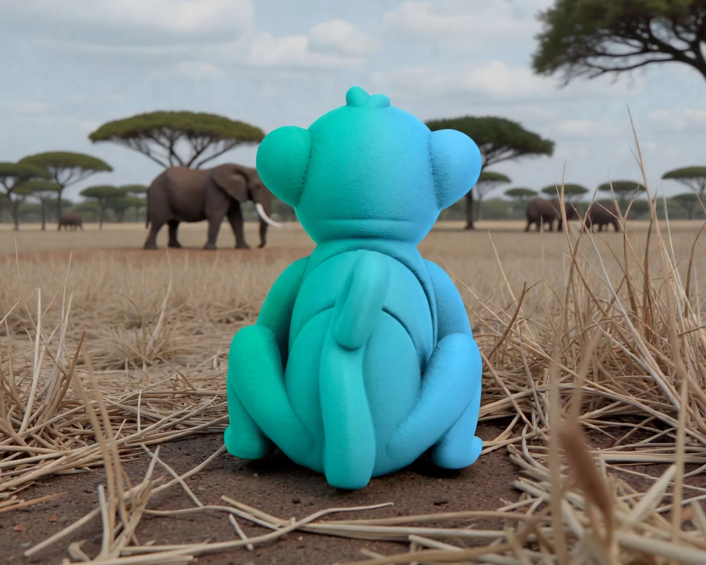 Baby Monkey Silk Sapphire Forest - Back