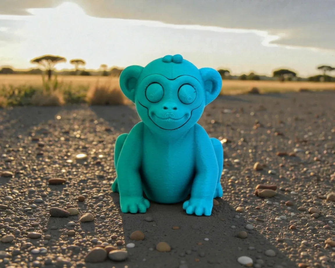 Baby Monkey Silk Sapphire Forest - Front