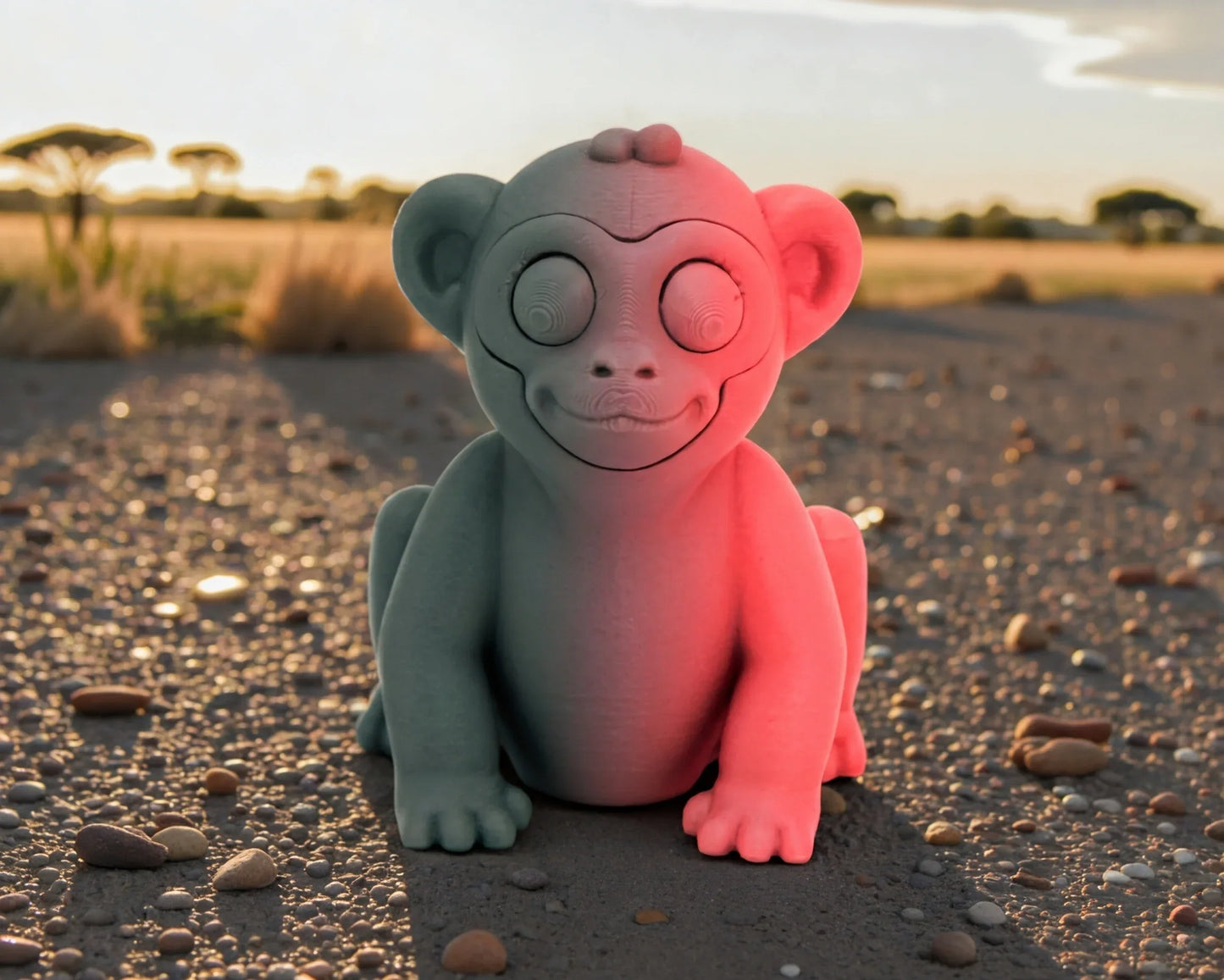 Baby Monkey Silk Smokey Wine - Front