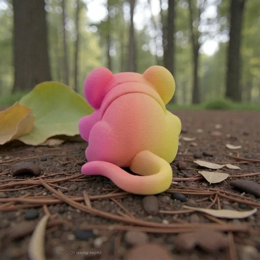 Baby Mouse Silk Pink Yellow - Back