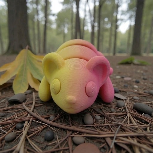 Baby Mouse Silk Pink Yellow - Front