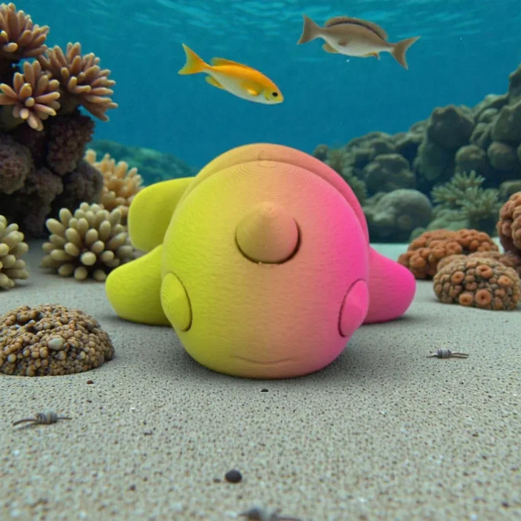 Baby Narwhal Silk Pink Yellow - Front