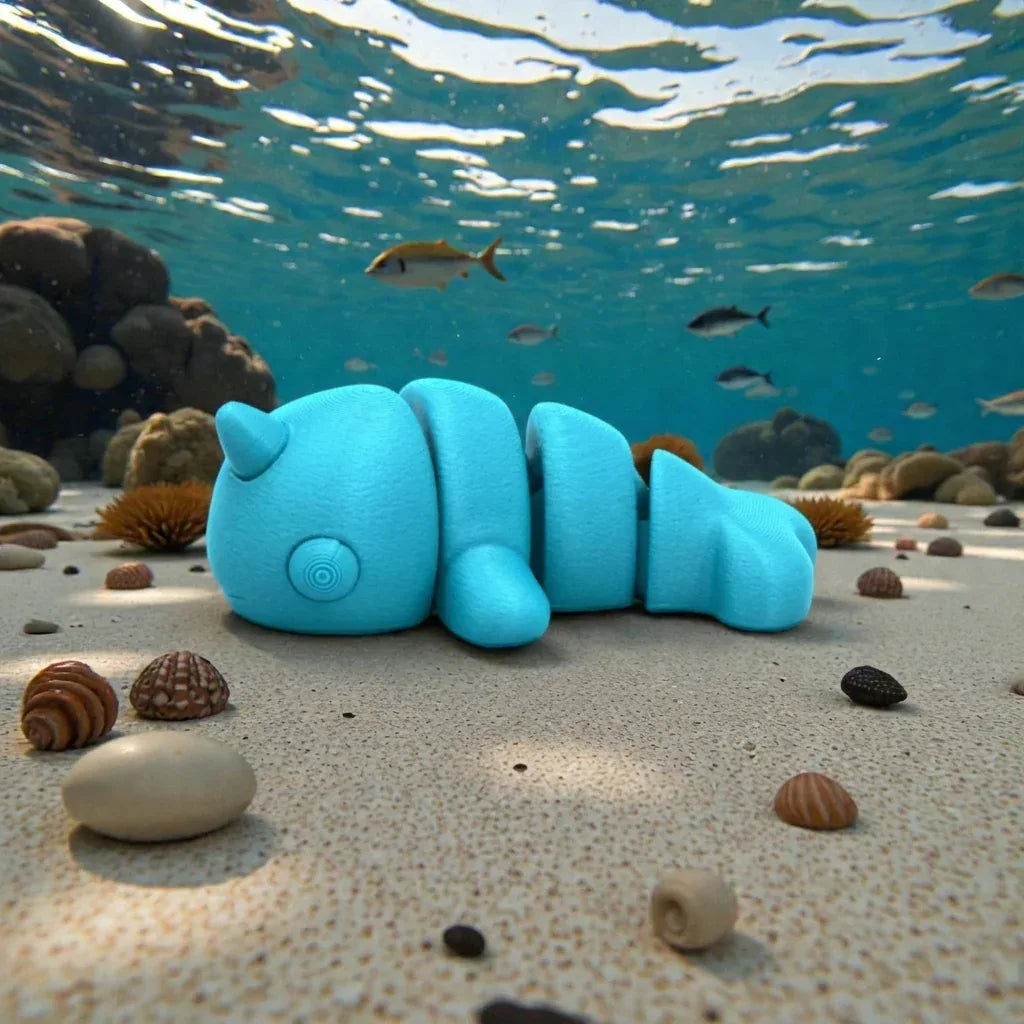 Baby Narwhal Silk Sapphire Forest - Side