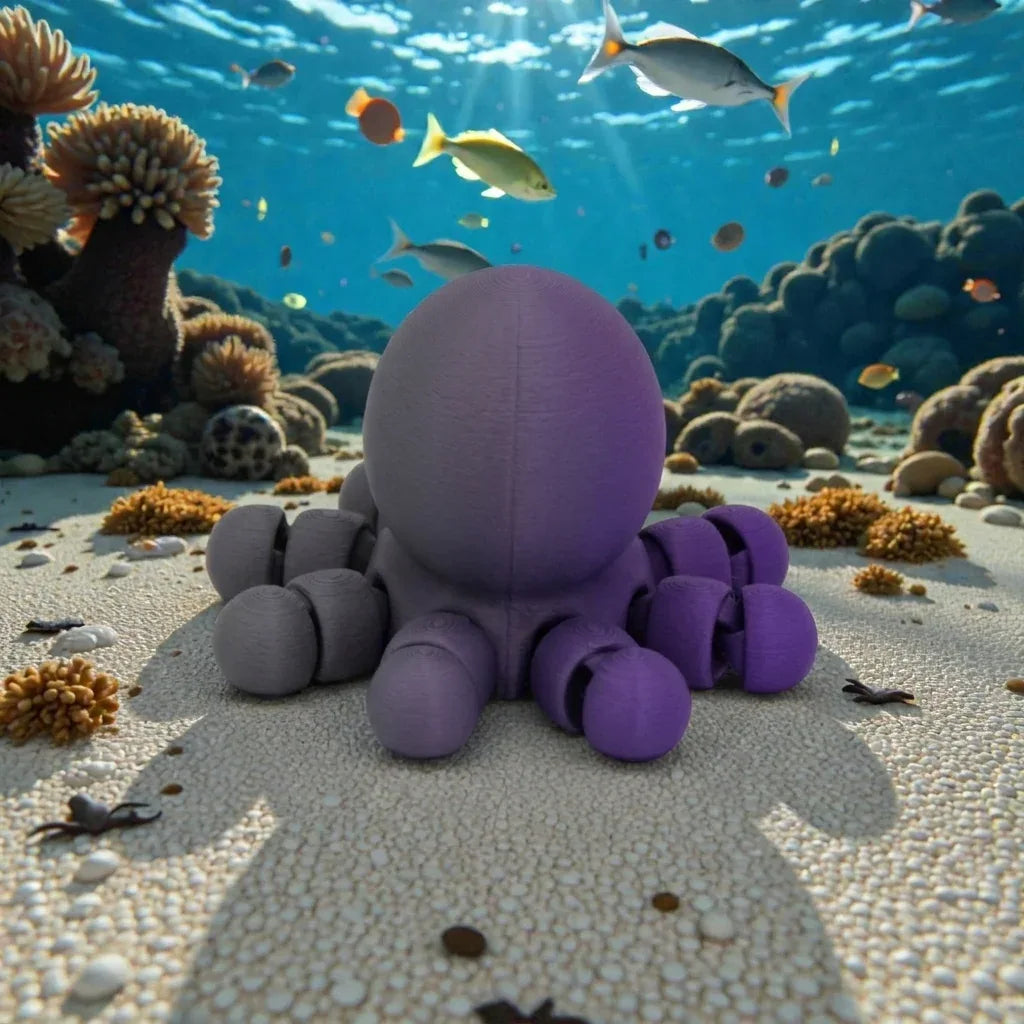 Baby Octopus Silk Midnight Purple - Back
