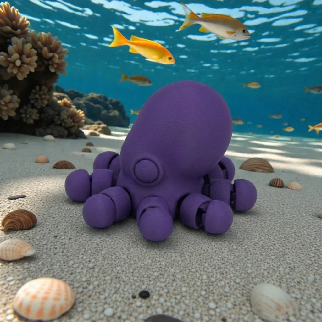 Baby Octopus Silk Midnight Purple - Side
