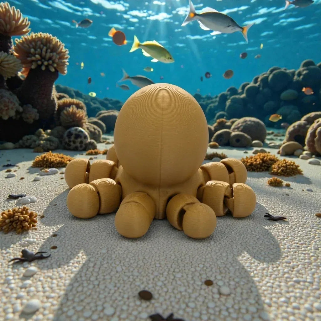 Baby Octopus Wood - Back