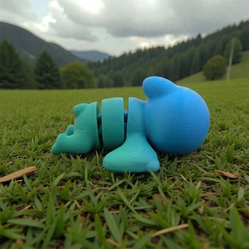 Baby Pterodactyl Silk Sapphire Forest - Back