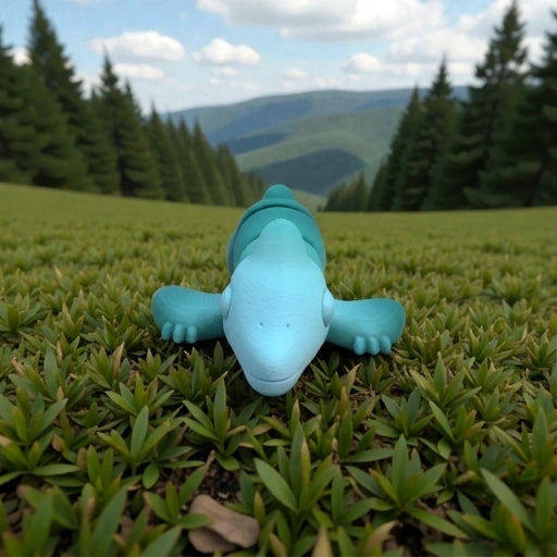 Baby Pterodactyl Silk Sapphire Forest - Front